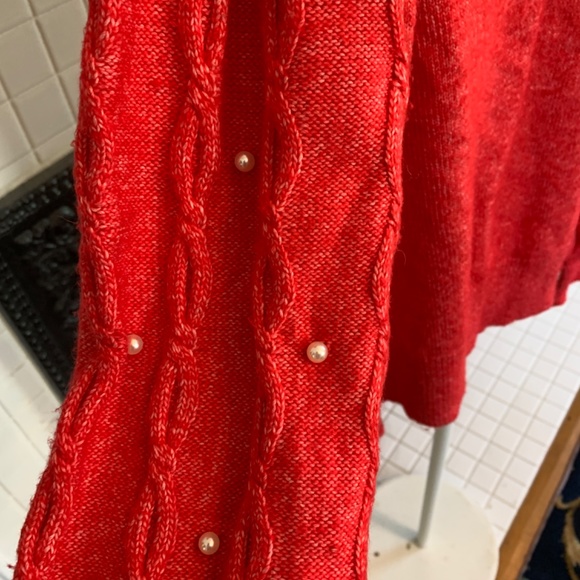 Brown and Ivy pearl embellished balloon sleeve sweater. Worn a few times - Picture 5 of 5